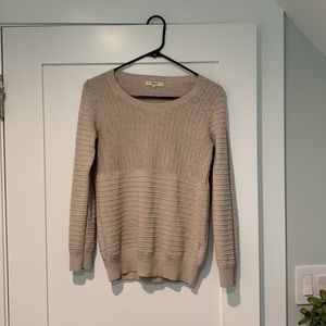 Tan Madewell Textured Crewneck Pullover Sweater Size Small